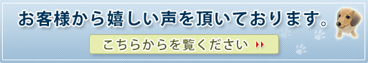 お客様から嬉しい声を頂いております。